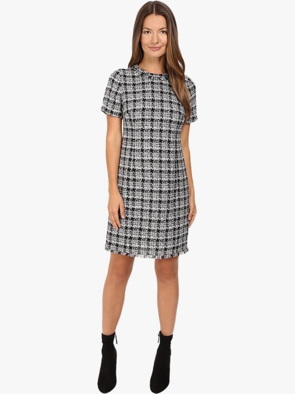 Kate Spade New York Classic Black & White Tweed Shift Dress Size 6 (retail $517)